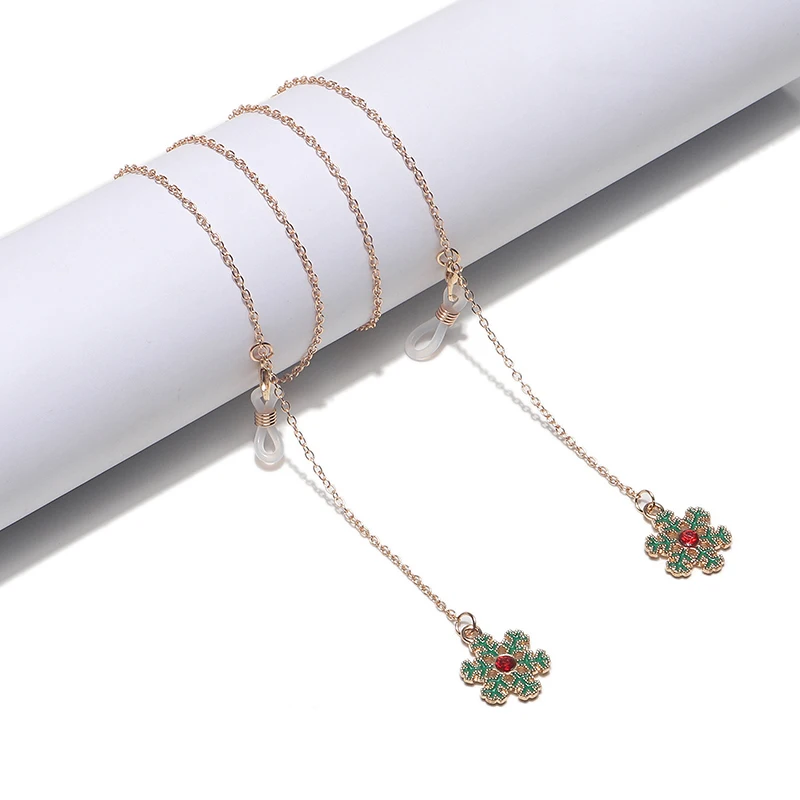

Christmas Tree Unisex Fashion Metal Sunglasses Eyeglass Chain Adjustable Glasses Holder Retaine DIY Spectacles Holder Lanyard