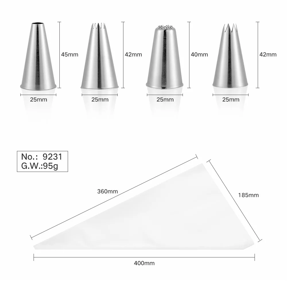 

Cookie Decorating Nozzle Set Stretch Pastry Nozzle Set Baking Tool Pastry Tip