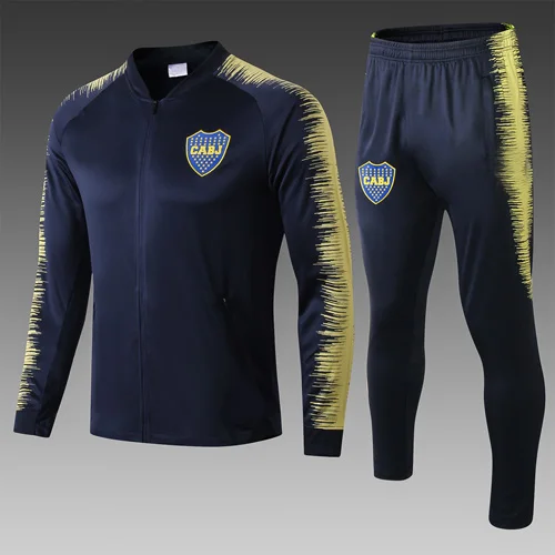 Boca Juniors футбольный костюм униформа DE ROSSI CARLITOS тренировка футбола Джерси куртка толстовки на молнии футбольная рубашка - Цвет: Коричневый