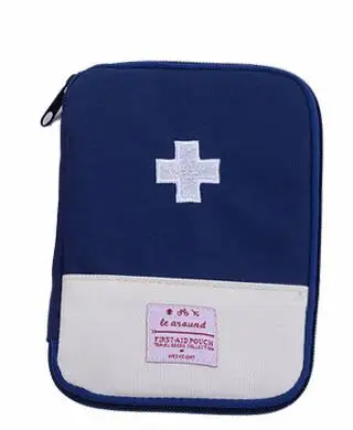 Портативный аптечка первой помощи сумка для путешествий Медицина посылка набор для оказания первой медицинской помощи сумки маленькие медицина Органайзер с разделителем для хранения - Цвет: Large blue