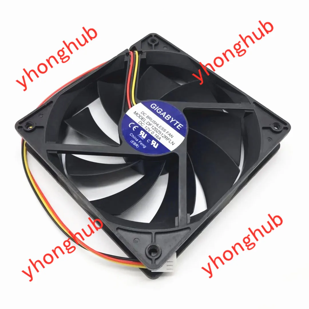 Gigabyte DF1202512RFLN DC 12V 0.16A 120x120x25 мм 3 Провода Сервер площадь Вентилятор|Кулеры/вентиляторы/системы охлаждения| |