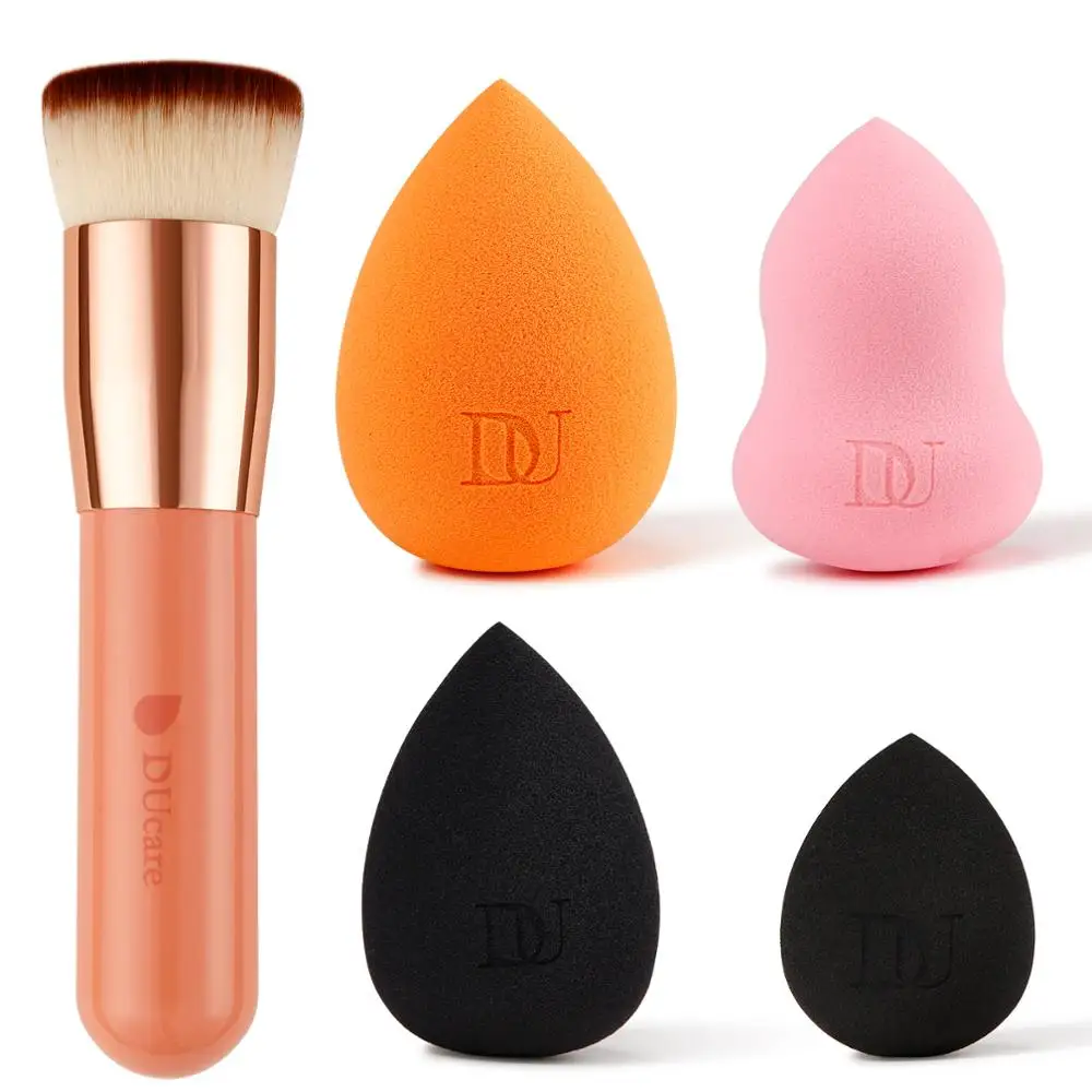 

DUcare Flat Top Buffing Makeup Brushes Beauty Egg Powder Concealer Blush Foundation Face Professional Makeup Brush Set Tools