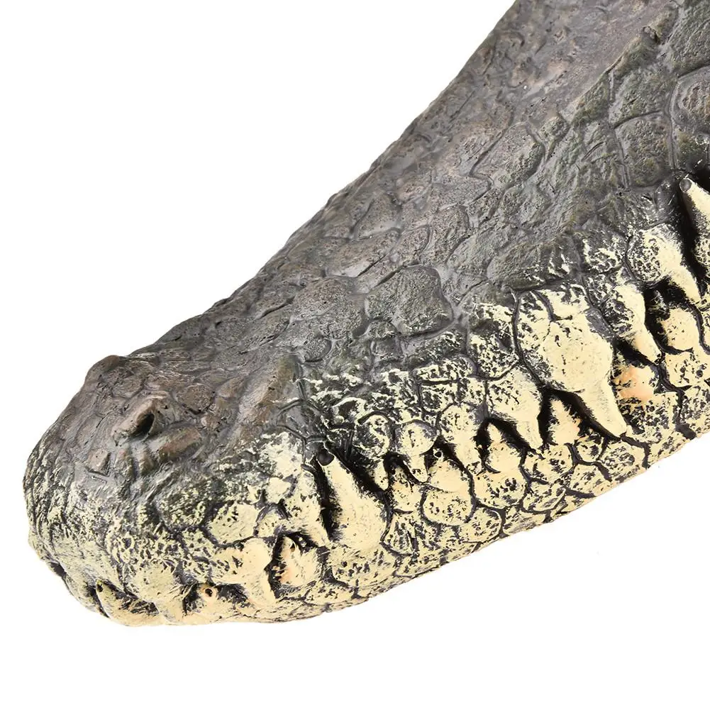 Simulation Alligator Head Decoy Pond Float Doll Garden Crocodile Head Floating Pond Ornament Drives Ducks For Pool,Pond,Garden