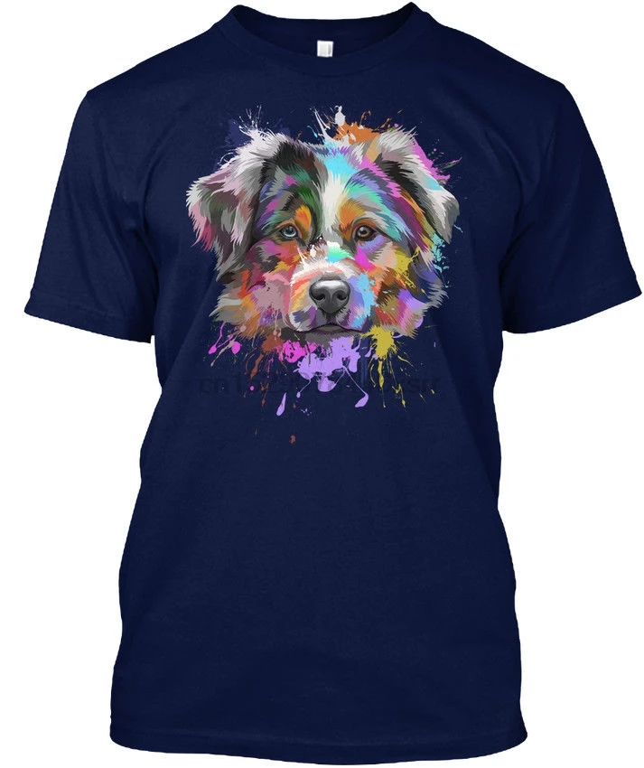 

Australian Shepherd Art Popular Tagless Tee T Shirt