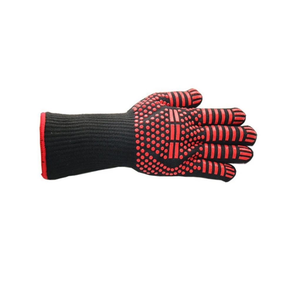 Guantes Ignífugos Para Barbacoa FORTRY - Resisten Hasta 800°C, Antideslizantes, Largos 35 Cm, Tallas L-XXL