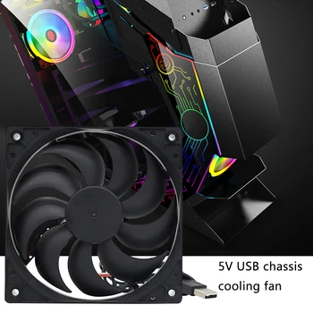 

Home Office For Router TV Box 5v USB Power Portable Cooling Fan Big Airflow Universal 120mm PC Cooler Silent DIY