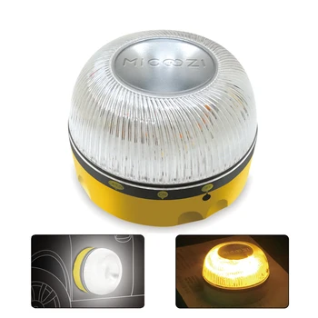 

LED Road Safety Warning Flashing Lights Roadside Signal Flare Reflectors Help Flash Magnetic Base for Vehicles Car Breakdown