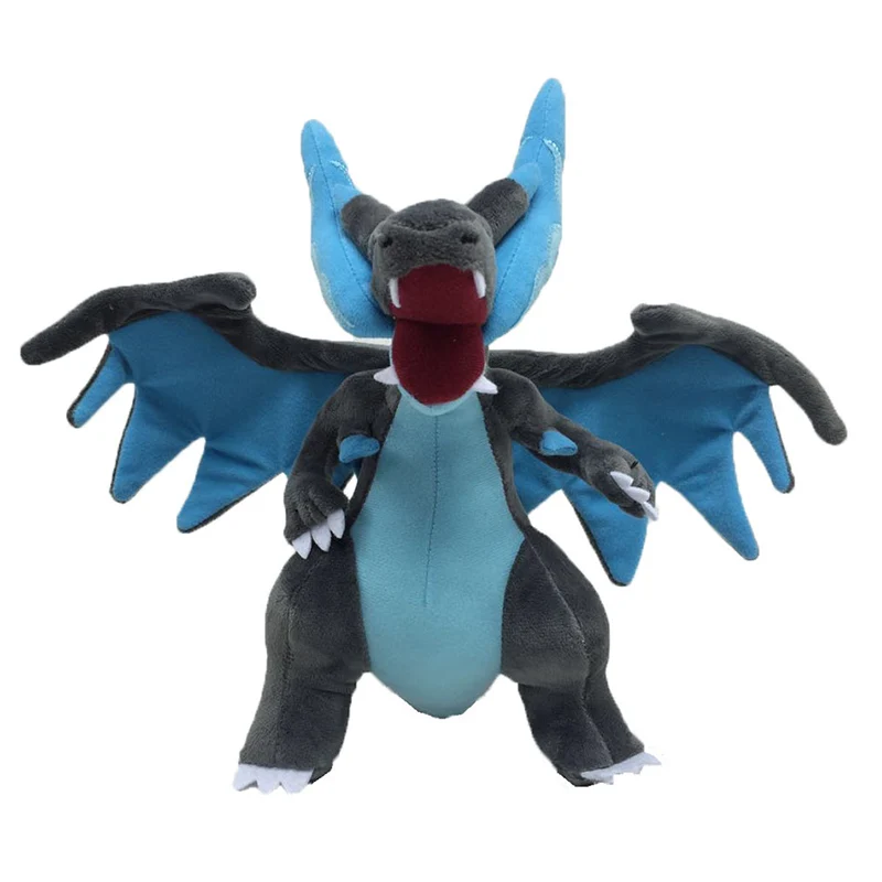 30 см плюшевый Пикачу игрушки Snorlax Lucario Zubat Dodrio Pancham scepile милый аниме детский подарок Дети Мультфильм Плюшевая Кукла - Цвет: 23cm Blue Charizard