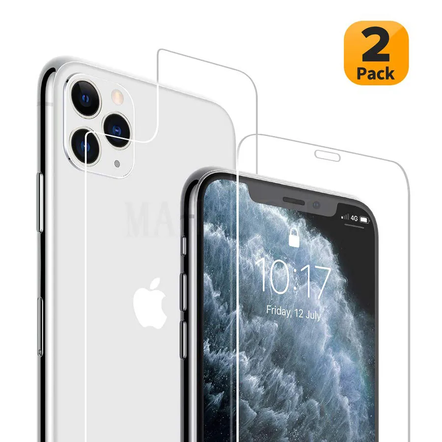 9D переднее + заднее полное покрытие из закаленного стекла для iPhone 11 Pro Max 11H