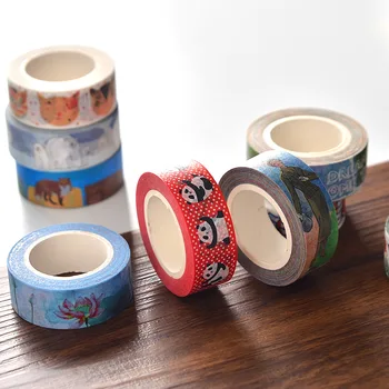 

Cute Polar bear Panda Fox Frog Cat Octopus Succulents Snails Washi Tape Set Scrapbooking Stickers Masking Tape Kawaii Papeleria