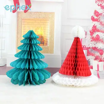 

Ephex Adorable Paper Ornament Christmas Doll Honeycomb Decoration Paper Doll Cute Display