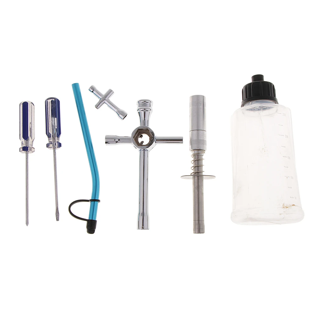 6Pc Screwdriver,Wrench,Oil Tank for 1/8 HSP RC Car Nitro Engine Starter Tool