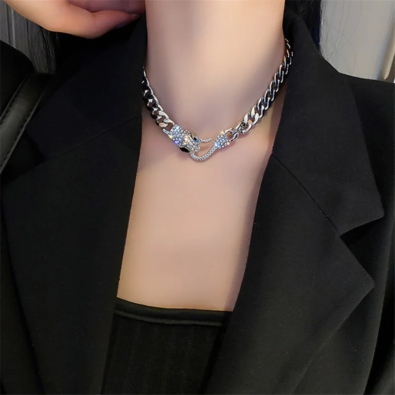 FYUAN Fashion Snake Shape Hook Choker Necklaces for Women Geometric Chain Necklaces Statement Jewelry - Image 4