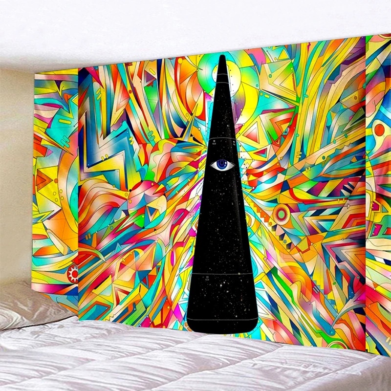 

Psychedelic colorful science fiction European and American decorative towel bedspread beach blanket mandala wall hanging hippie