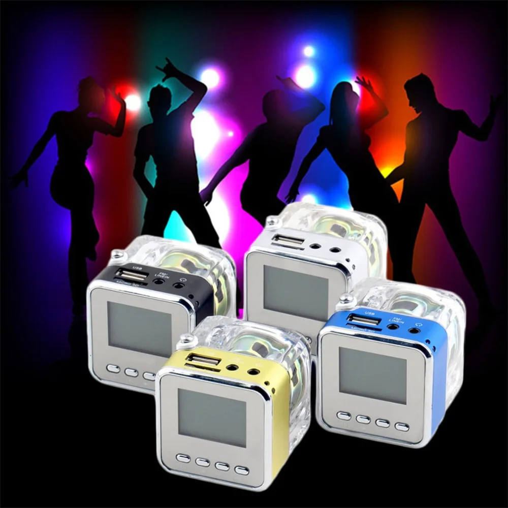 Мини-динамик lcd HiFi Музыка MP3/4 плеер Micro SD/TF USB диск FM радио мини динамик