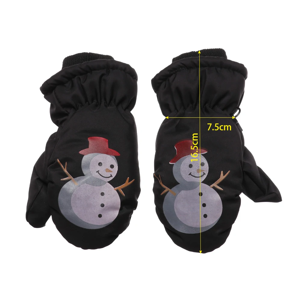 Милые детские зимние теплые перчатки с героями мультфильмов для мальчиков и девочек; спортивные водонепроницаемые ветрозащитные Нескользящие зимние варежки; Расширенные наручные перчатки