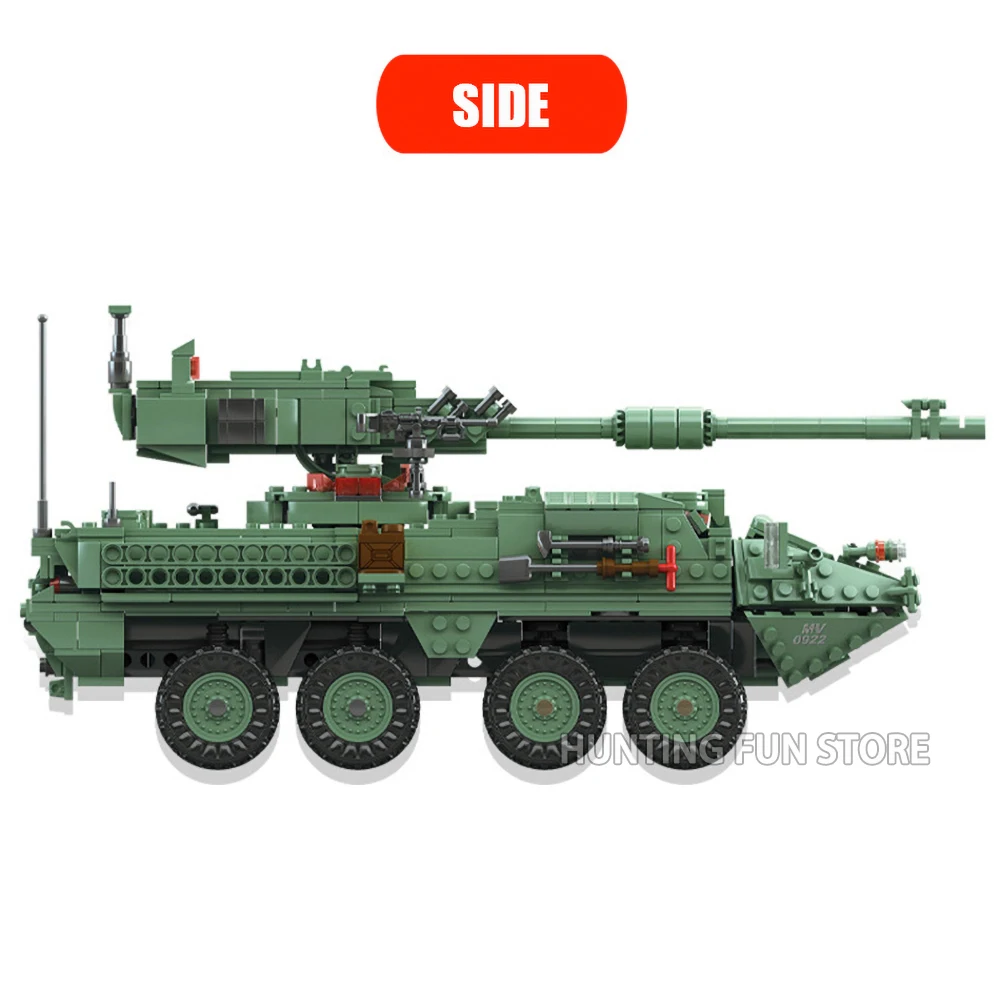 1672 шт. 3в1 KAZI KY10001 создатель век военные MGS-M1128 танки бронированные транспортные средства модель строительные блоки кирпичи игрушки Дети Мальчики