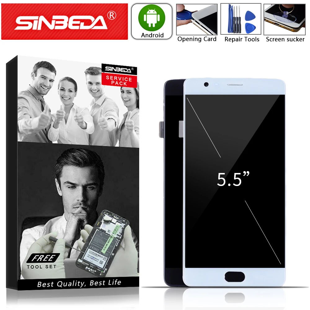 ЖК дисплей 5 дюйма для Oneplus 3 /3T сенсорный экран с рамкой дигитайзер 3T A3000 A3003 One plus 3|Экраны мобильных телефонов|