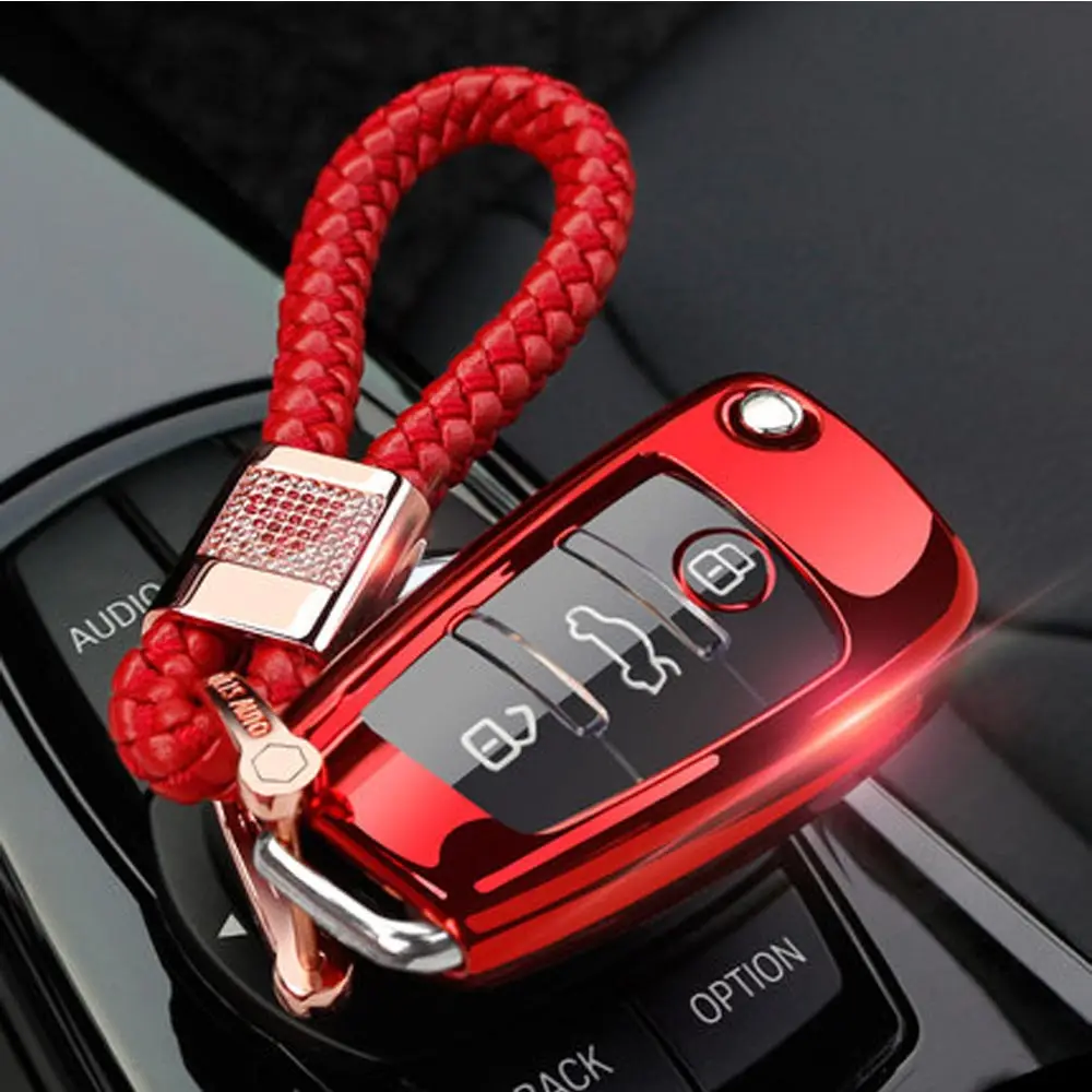 Для Audi R8 A1 A3 A4 A5 A6 A7 A8 Q3 Q5 Q7 C5 C6 A4L A6L S1 S3 RS6 TT 2005-2013 ключа автомобиля чехол набор брелок для ключей авто аксессуары для декора