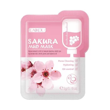 

Sakura Mud Face mask Deep Clean Whitening Remove Dark Circle Fine lines Skin Care Anti Acne Remove Blackheads Skin Hydrat