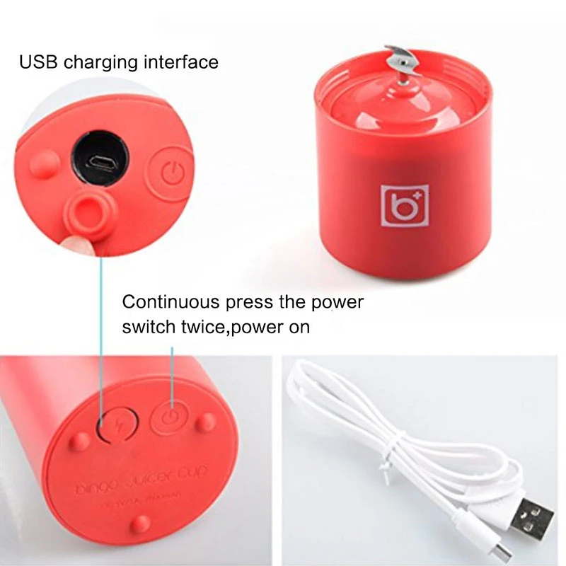 Портативная дорожная соковыжималка Бутылка USB электрическая мини-соковыжималка чашка Бытовая соковыжималка для фруктов миксер Чашка 500 мл соковыжималка для овощей машина миксер