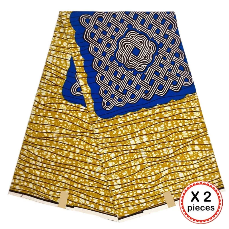 Африканская восковая ткань с принтом Анкара для шитья Анкара африканская ткань 12 ярдов Нигерия хлопок Гана ткань для платья 91021