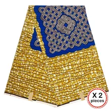 Африканская восковая ткань с принтом Анкара для шитья Анкара африканская ткань 12 ярдов Нигерия хлопок Гана ткань для платья 91021