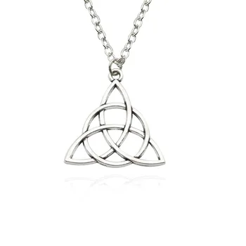 

European and American film and television hell spy Constantine Hollow Triangle necklace alloy make old collarbone chain
