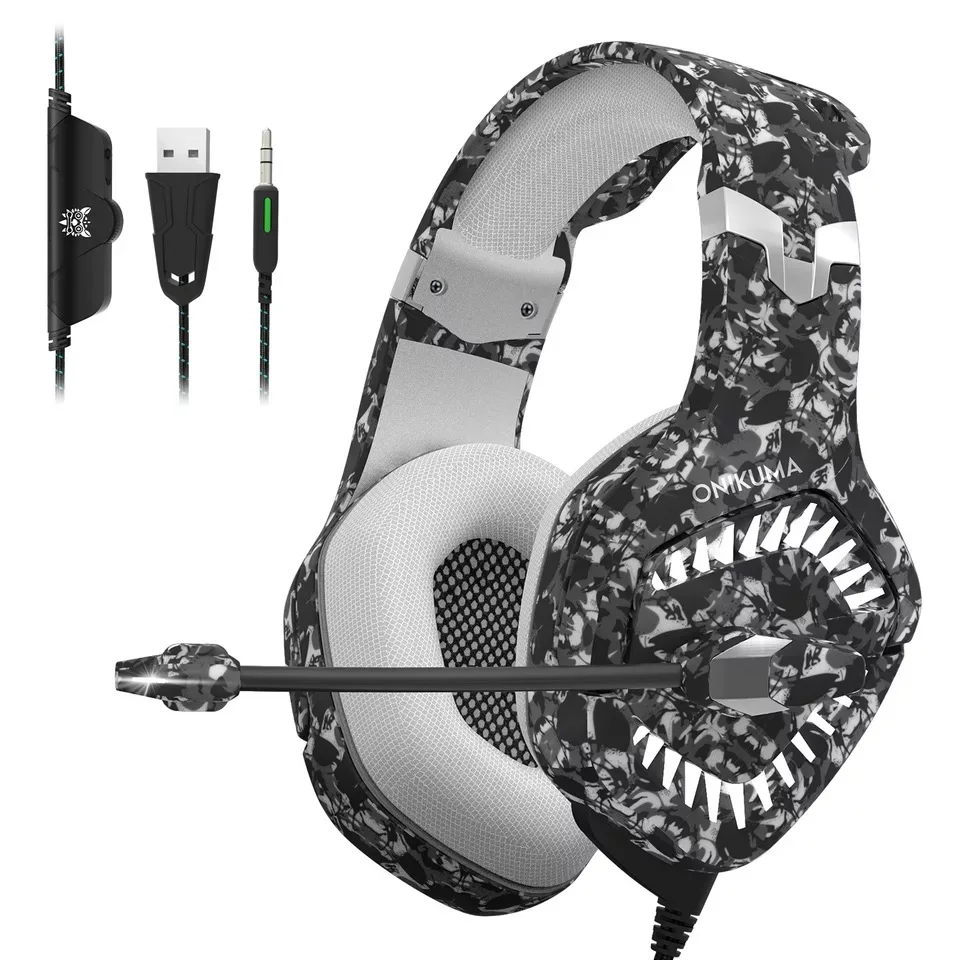 

New USB camouflage gaming headset with microphone PC PUBG virtual surround headset gaming headset support mobile phone