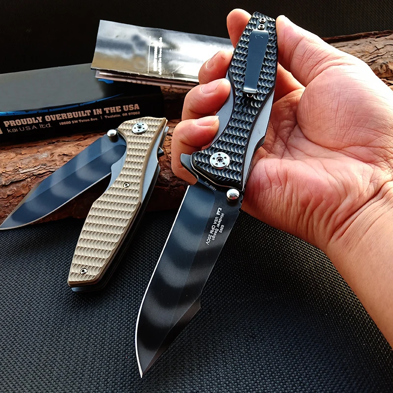 213mm 9CR14MOV Blade Quick Open Knives Outdoor Portable Pocket Camping Tactical Folding Knife Combat Military Knifes Tool 0393