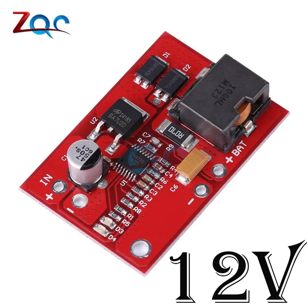 1 ячейка 1S литиевое зарядное устройство аккумулятора зарядка 3,7 V 4,2 V CN3791 MPPT солнечная панель регулятор плата контроллера высокое частотное сопротивление двойной МОП-трубка модуль - Цвет: 12V