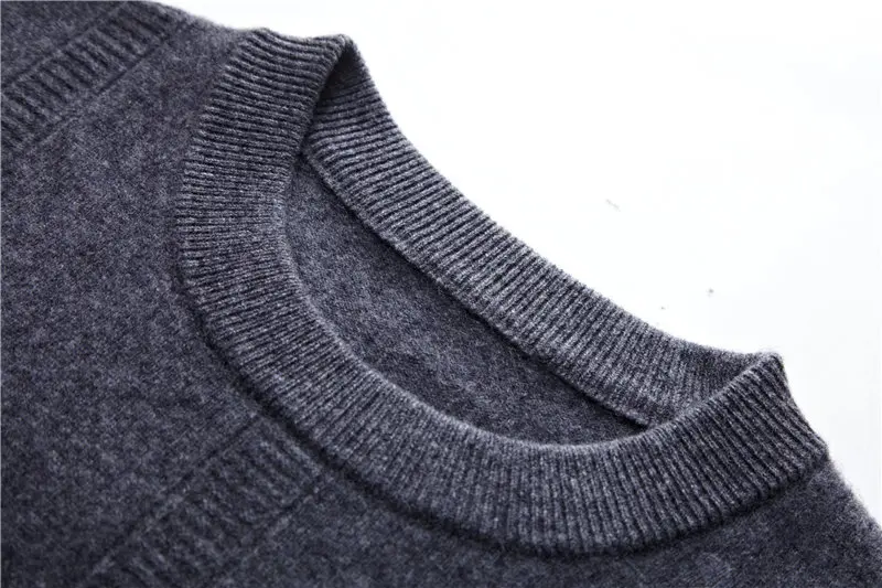 UCAK бренд чистая мериносовая шерсть свитер для мужчин Уличная Повседневная с круглым вырезом Pull Homme осень зима толстый теплый кашемировый