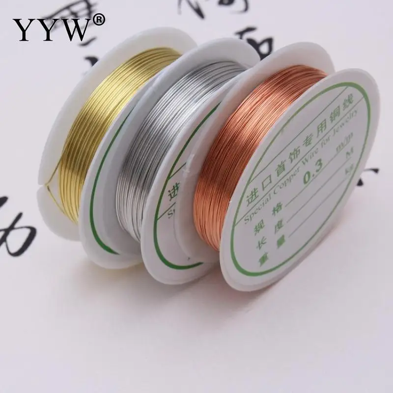 

Brass Wire Copper Cord String Rope 0.3-1mm Silver Rose Gold Color Beading Wire For Diy Jewelry Making Bracelet Long-Lasting Wire
