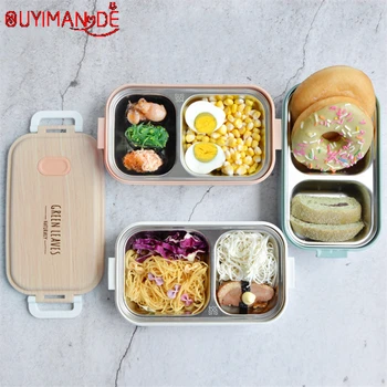 

Stainless Steel Lunch Box Creative Simplicity Home Office Camping Hiking Leakproof Portable Food Container Student Kid Bento Box