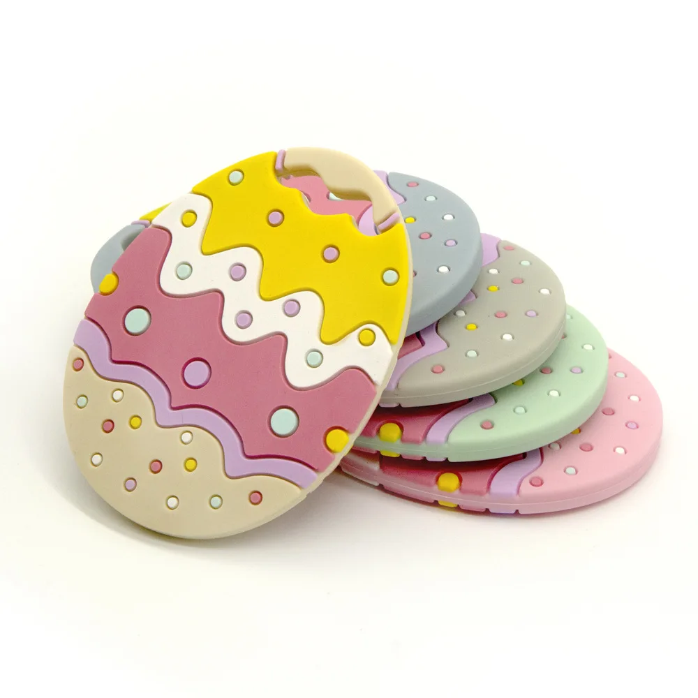 1pc BPA Free Cartoon Silicone Teether Food Grade Silicone Beads DIY Necklace Pendant Toys Accessories Baby Teethers 4