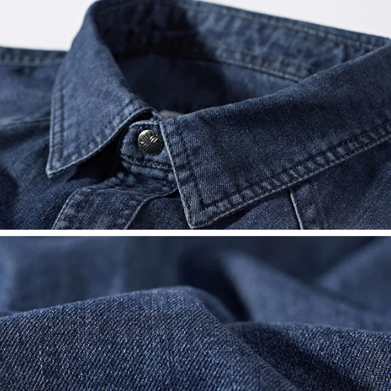Качественные мужские потертые джинсовые рубашки с длинными рукавами, приталенная джинсовая хлопковая рубашка для мужчин, ковбойские футболки и топы в стиле кэжуал, Hombre, верхняя одежда