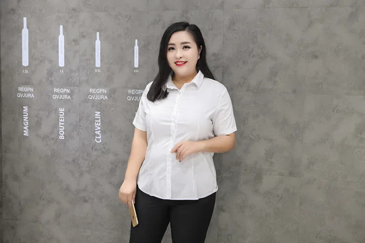 9XL 8XL 7XL 6XL blusas mujer de moda женские блузы рубашки большие размеры; для офиса одежда Блузка shirtt белая Blusas femininas M298