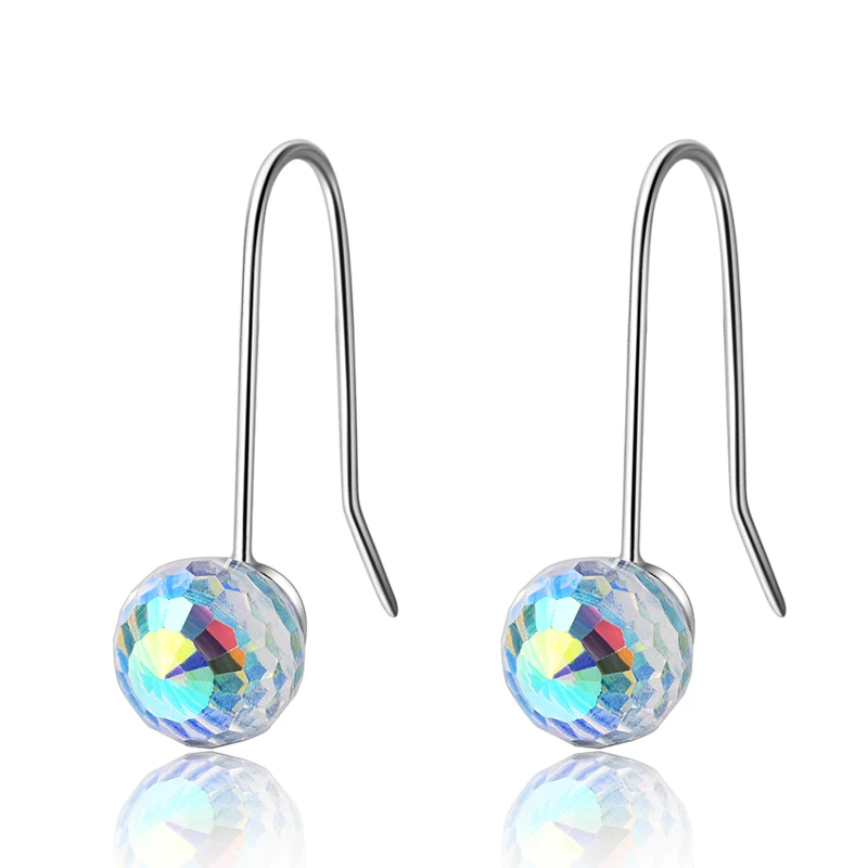 Kofsac New Fashion Gradient Aurora Crystal Drop Orecchini Gioielli Orecchini In Argento Sterling 925 Per Donna Lady Regalo Di San Valentino