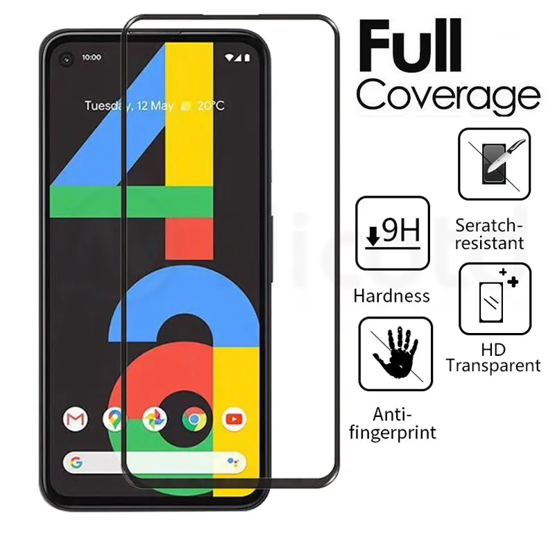 Vetro Temperato A Copertura Totale Per Google Pixel 4A Pellicola Salvaschermo Incollata Per Google Pixel 4A Custodia Protettiva In Vetro