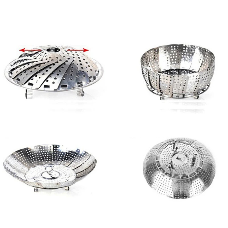 Boilerssteamer складной Пароварка для пищевых продуктов, корзина из стали для пищевых продуктов, многофункциональная складная корзина из нержавеющей стали
