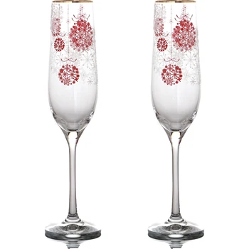 

Set of Champagne Glasses, 2 pcs . To Red Balls 190 ml. Height = 24 cm. Kitchen supplies