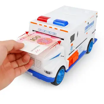 

Automatic Kids Piggy Bank Code Lock Creative Cash Truck Car Password Piggy Bank with LED Music Kids Toy Collection