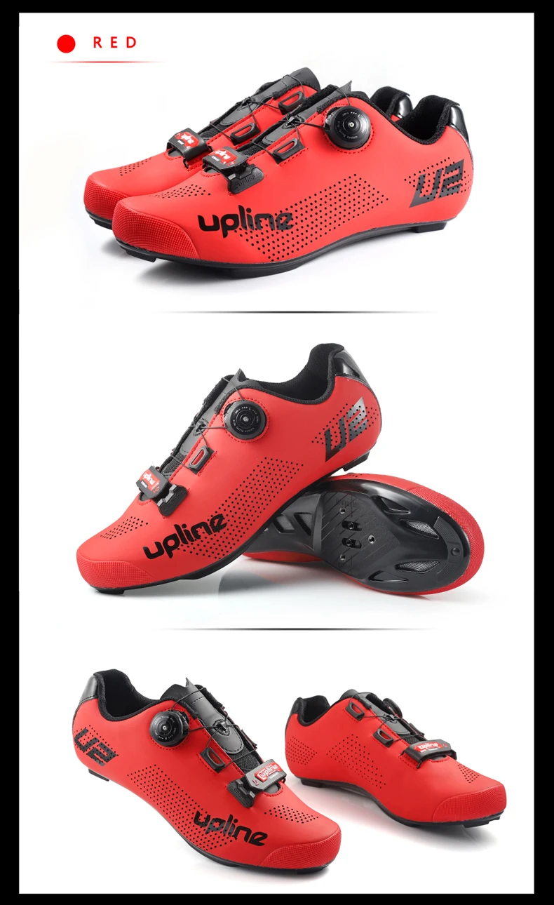 Мужская обувь для езды на велосипеде, для гонок, для шоссейного велосипеда, обувь для взрослых, велосипедная обувь, кроссовки, ультралегкие, красные, белые, черные, upline SPD KEO