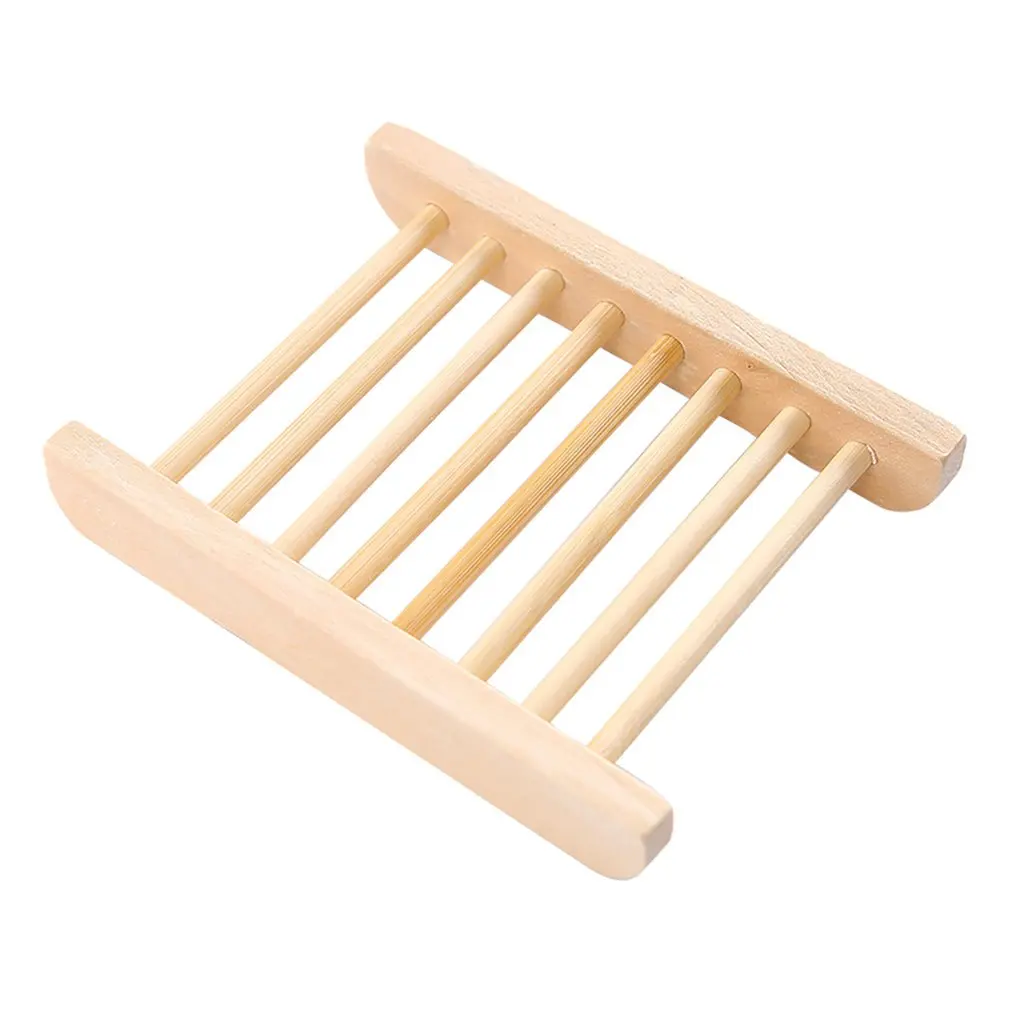 Wooden Soap Dishes Tray Holder Storage Rack Plate Box Container Drain Portable Bathroom Dish | Обустройство дома