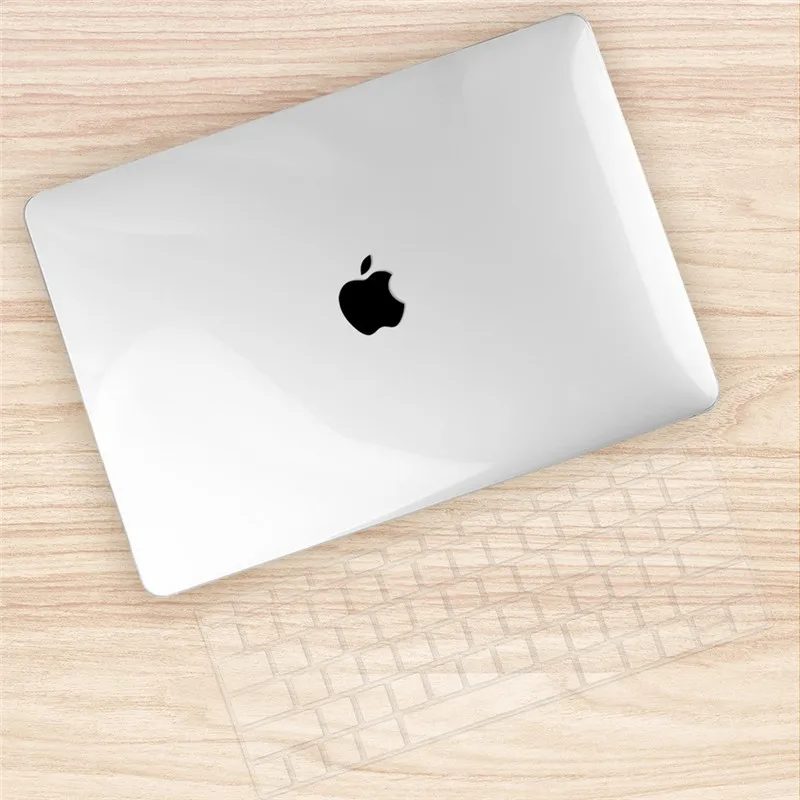 Crystal clear Металлический дизайн чехол для Macbook retina Air Pro 11 12 13 1" Touch bar A2159 A1932 A1708 A1989 A1990 с крышкой клавиатуры - Цвет: Crystal clear