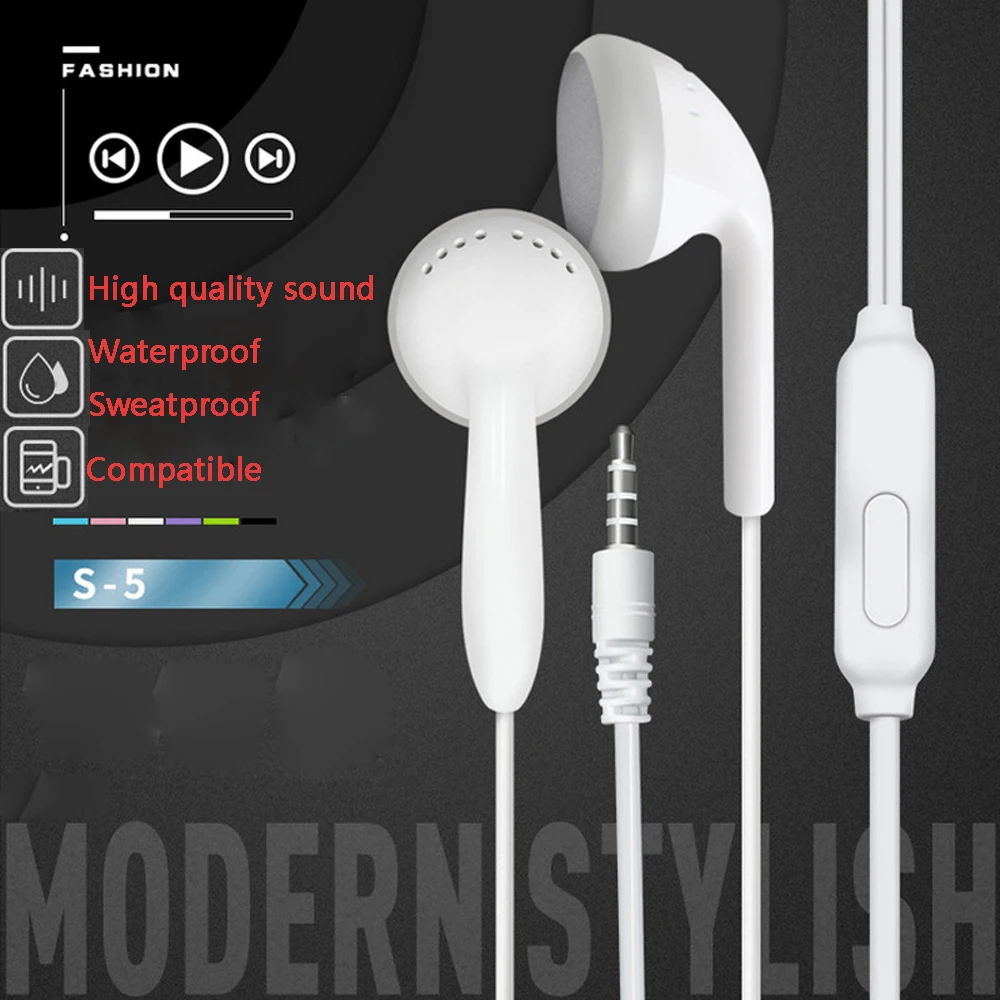10 pcs Universal 3 5mm Wired Earphones bass in ear stereo headset with Mic for PC computer Smartphone for Samsung Huawei Xiaomi