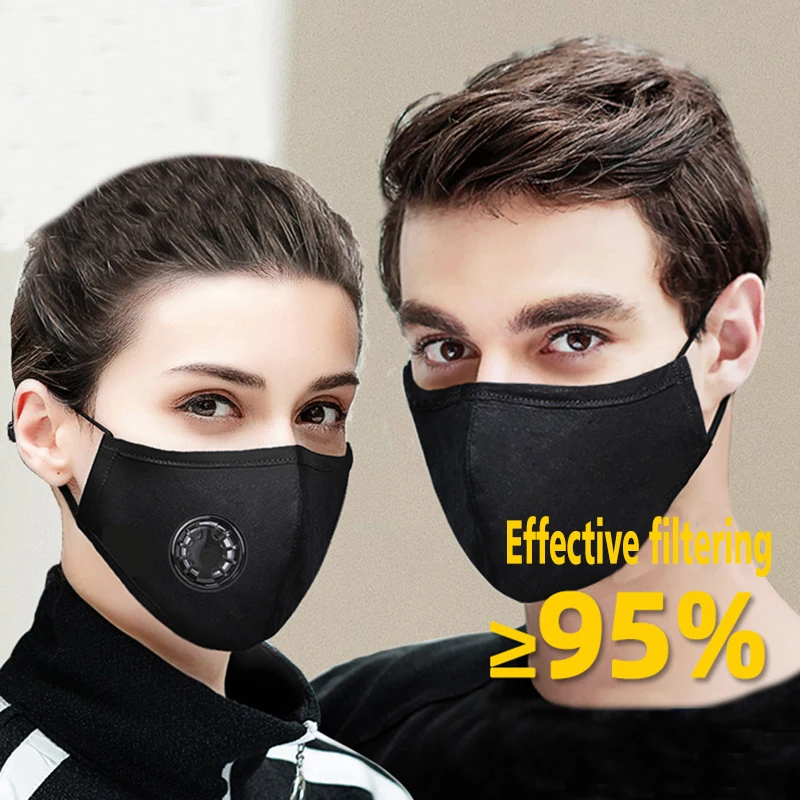 

Anti PM2.5 Face Masks N95 Anti-dust Flu Mouth Mask Breathable Activated Carbon Filter Respirator 5-layer Mouth KN95 Mask FFP2