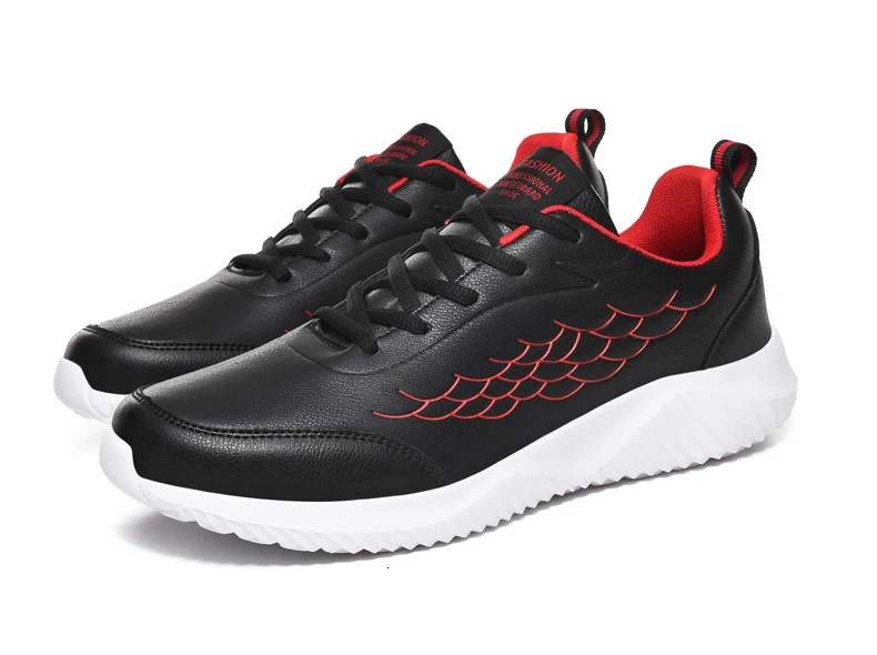 2019 модная Гибкая кожаная мужская повседневная обувь Comfor Zapatos De Hombre прогулочные спортивные беговые кроссовки размера плюс 48 47