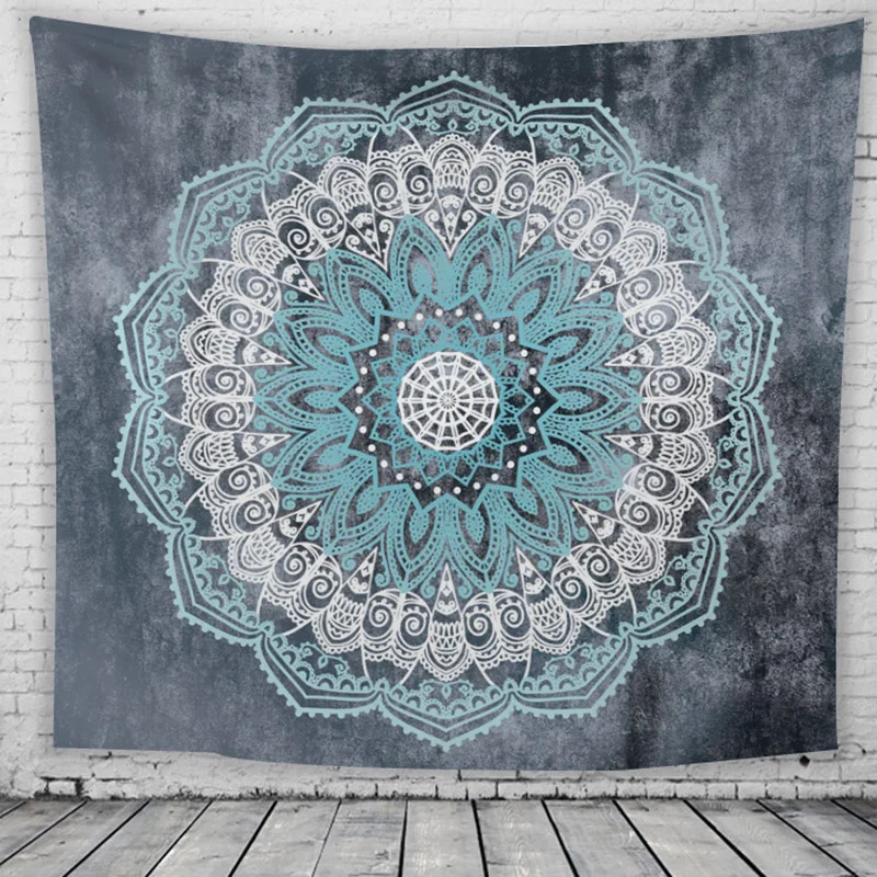 

3D Printing Mandala Tapestry Boho Macrame Wall Hanging Tapestry Cloth fabric wall tapestry Psychedelic Tapestry Home Decoration