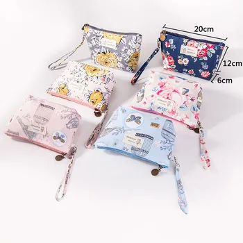 

Zip Lock Plastic Bags Cosmetic Storage Bag Women Creative Cute Fashion Flower Pattern Storage Cosmetic Makeup Bag Pocket Handbag